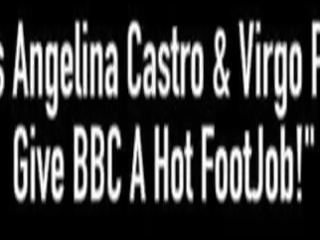 Bbws angelina castro & virgo peridot memberi bbc yang hebat footjob&excl;