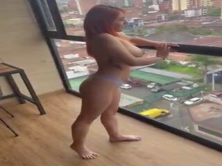 Big tits Redhead Latina cutie With Asshole Tattoo Sucks dick And Is Nervous