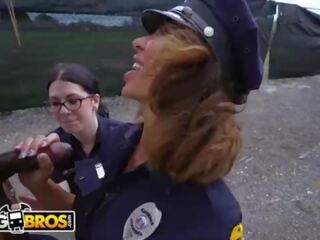Bangbros - lucky suspect gets tangled up with some hot inviting female cops