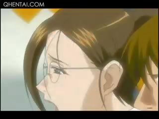 Άτακτος/η hentai δάσκαλος σε γυαλιά έχει σκληρό πορνό πρωκτικό Ενήλικος ταινία