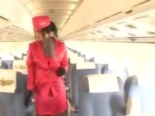 Enchanting air hostess gets fresh ak döl aboard